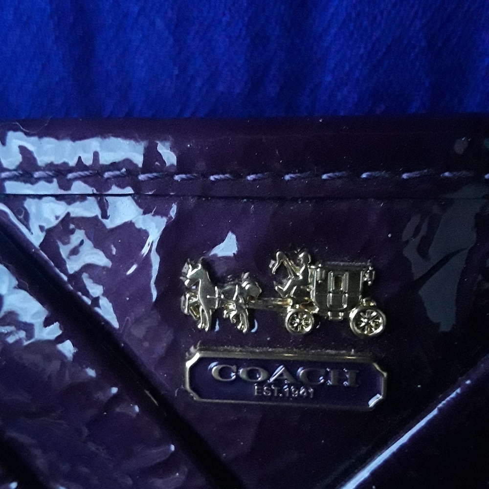 Purple Coach clutch